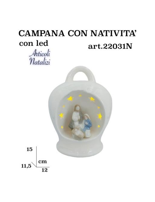 NATIVITA' C/CAMPANA 15cm 22031N $$