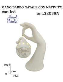 MANO C/PALLINA BABBO 20cm 22037N $$