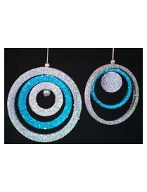 BLU/ARGENTO ADDOBBO CIRCOLARE 2/ASS. $$