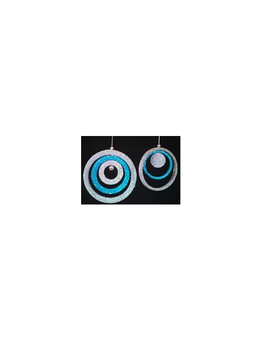BLU/ARGENTO ADDOBBO CIRCOLARE 2/ASS. $$