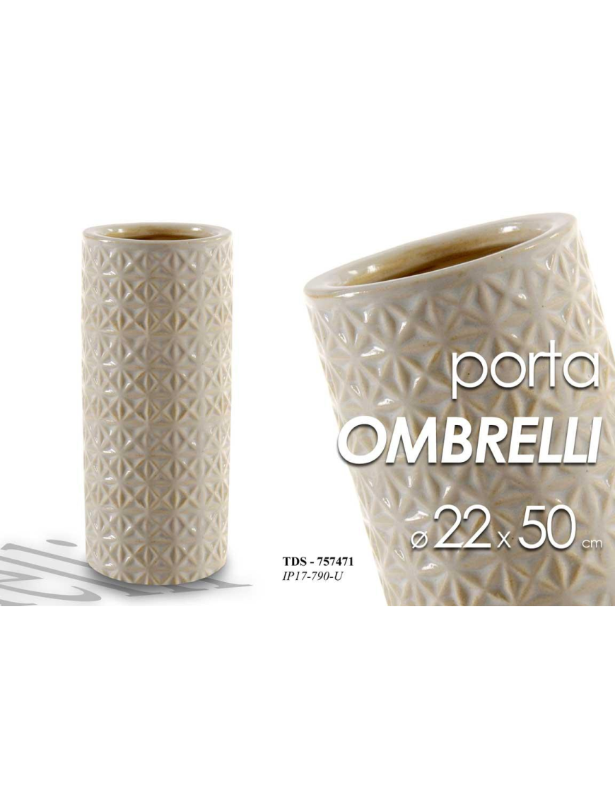PORTAOMBRELLI CERAMICA BEIGE 50 CM