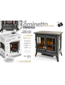 STUFA CAMINO 1500-2000W 61x33x59 CM