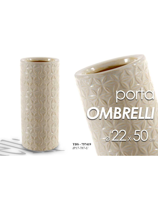 PORTAOMBRELLI CERAMICA 50 CM BEIGE