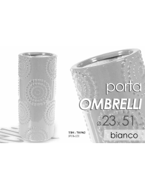 PORTAOMBRELLI CERAMICA 51 CM BIANCO