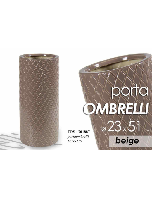 PORTAOMBRELLI CERAMICA BEIGE 51 CM