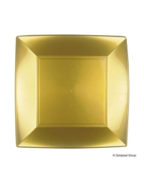 PIATTO ORO PIANO 23x23 CENTIMETRI 8 PEZZI