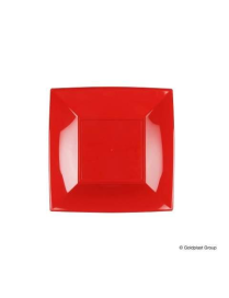 PIATTO ROSSO DESSERT 18x18 CENTIMETRI 8 PEZZI