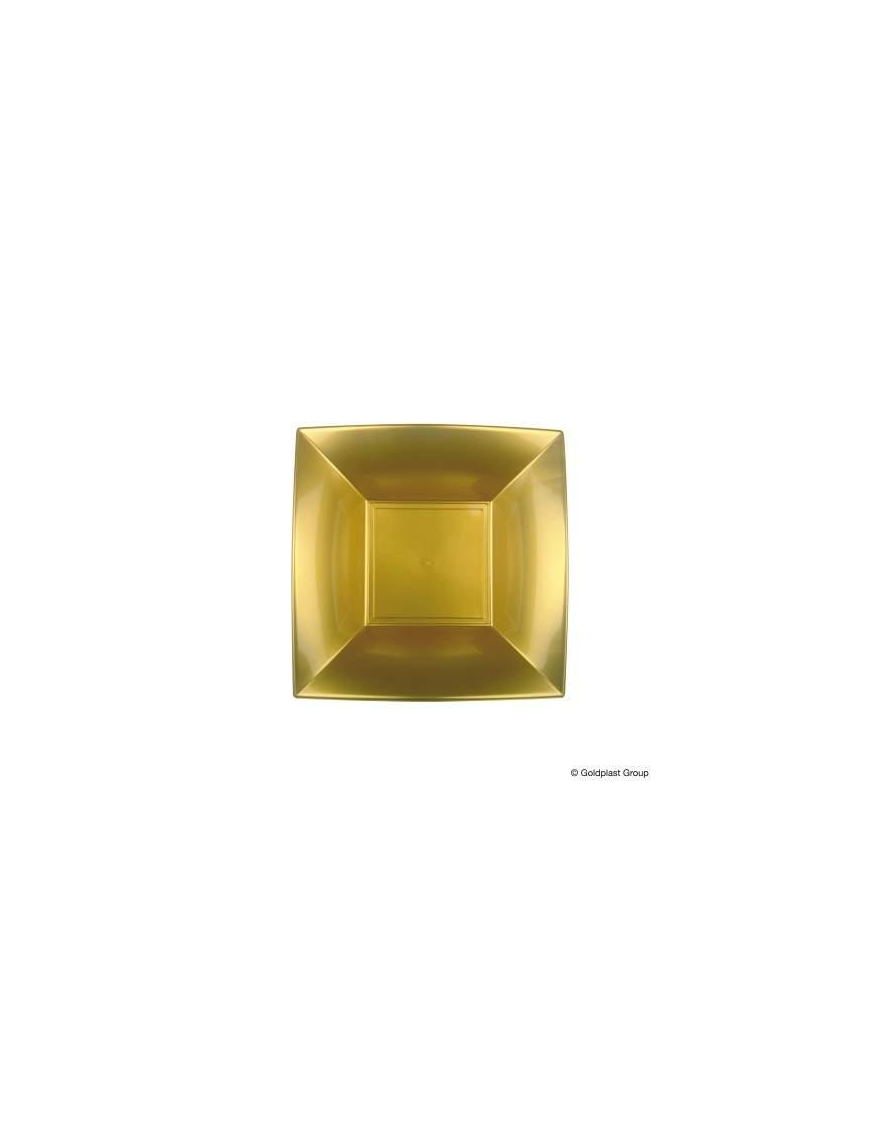 DEEP GOLD PLATE 18x18 CENTIMETERS 8 PIECES