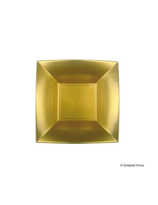 DEEP GOLD PLATE 18x18 CENTIMETERS 8 PIECES