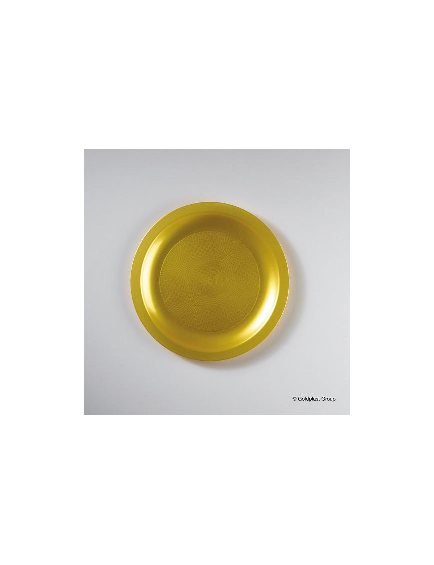 GOLD DESSERT PLATE DIAMETER 18.5 CENTIMETERS 6 PIECES