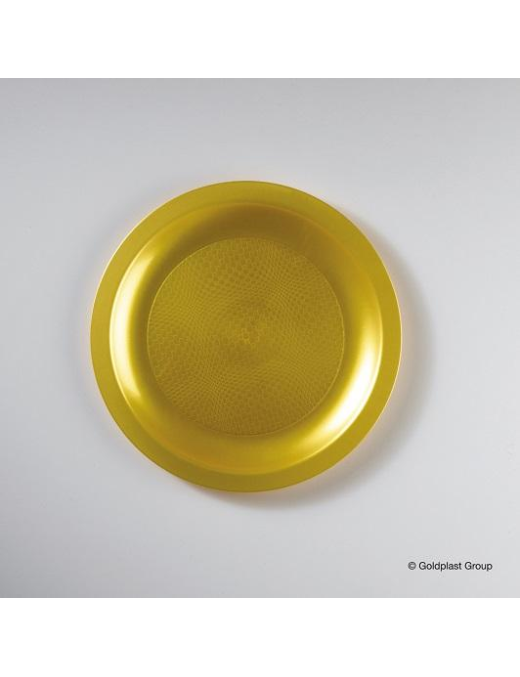 GOLD DESSERT PLATE DIAMETER 18.5 CENTIMETERS 6 PIECES