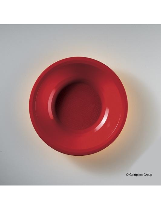 PIATTO ROSSO FONDO DIAMETRO 19,5 CENTIMETRI 6 PEZZI