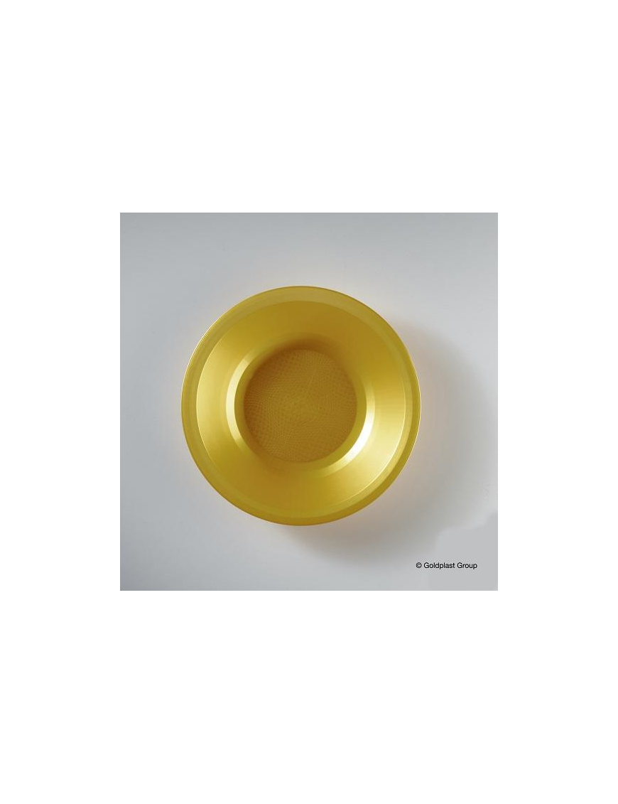 PIATTO ORO FONDO DIAMETRO 19,5 CENTIMETRI 6 PEZZI