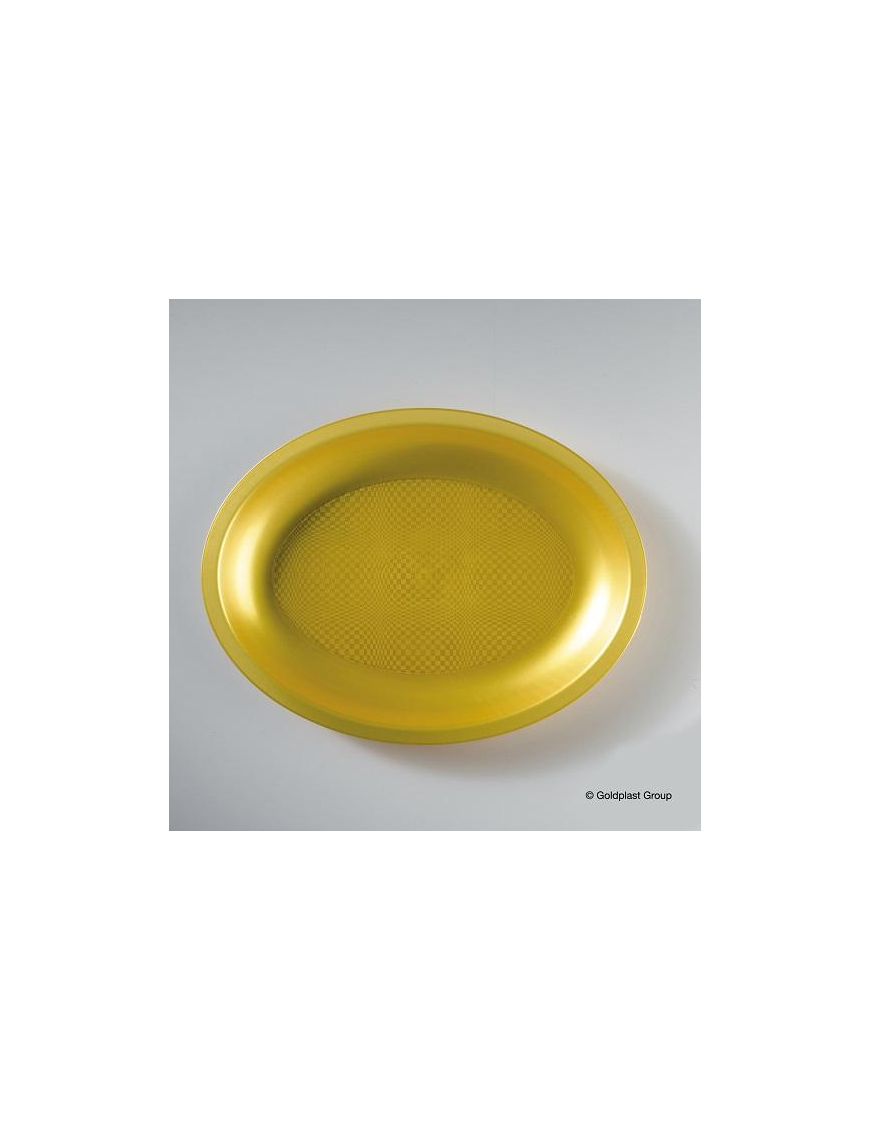 OVAL GOLD PLATE 25.5 CENTIMETERS