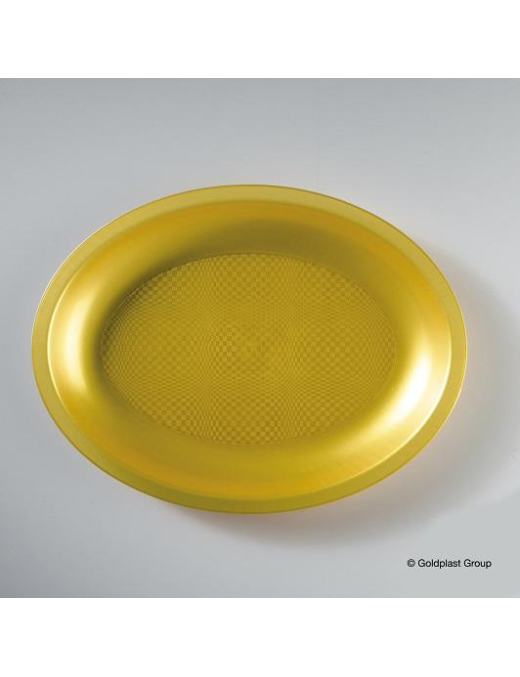 OVAL GOLD PLATE 25.5 CENTIMETERS