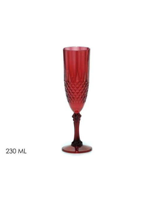 FLUTE IN PLASTICA ROSSO 230ml