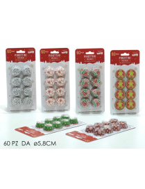 PIROTTINI DECORO NATALIZIO 5,8cm 60pezzi