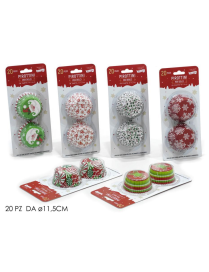 PIROTTINI CON DECORAZIONE NATALE 11,5cm 20 PEZZI