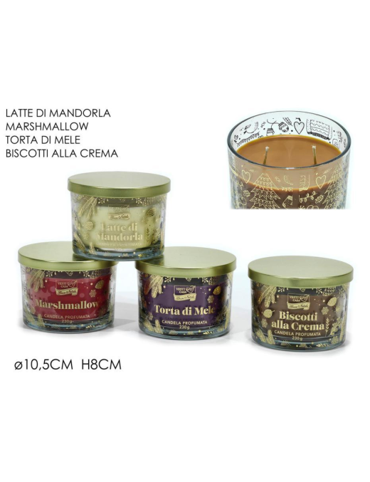 CANDELA NATALIZIA CON AROMI E PROFUMI ASSORTITI