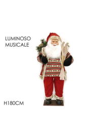BABBO NATALE 180cm CON LUCI E SUONI