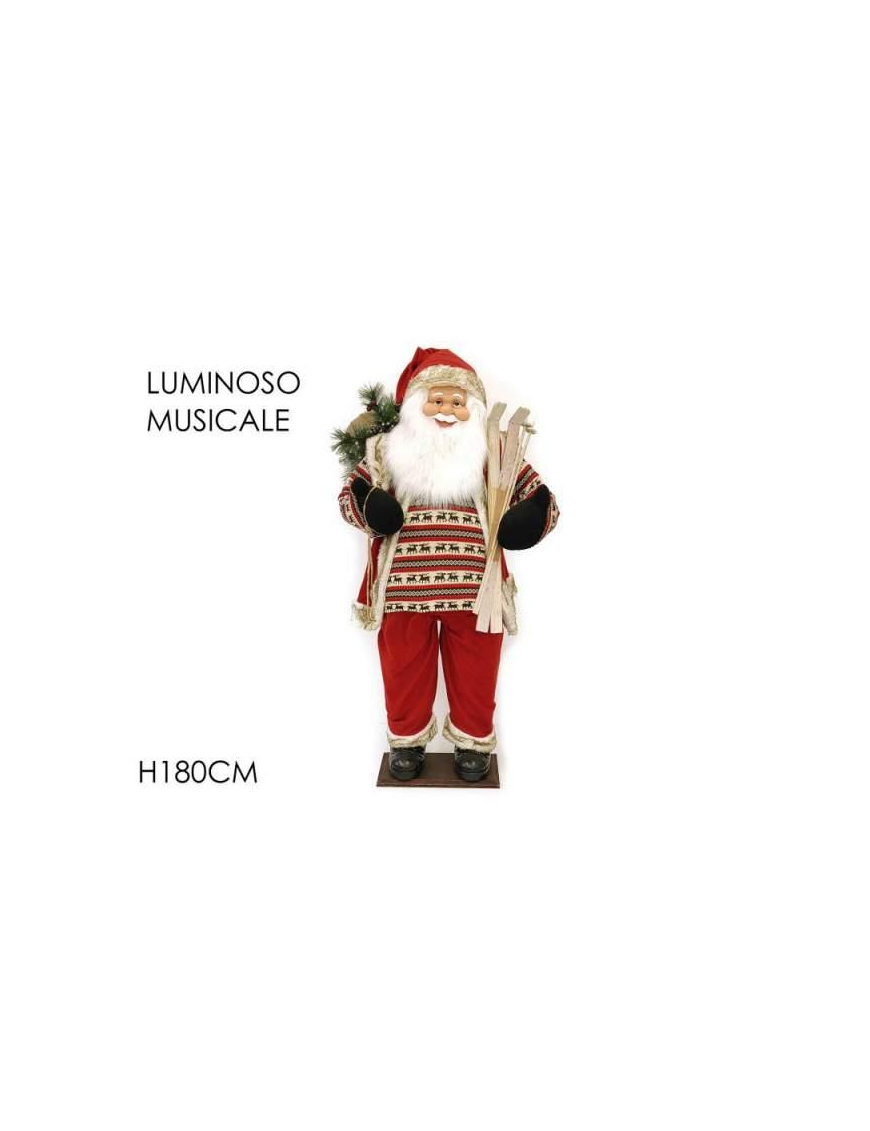 BABBO NATALE 180cm CON LUCI E SUONI