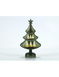 TREE WITH LIGHT 32cm GREEN