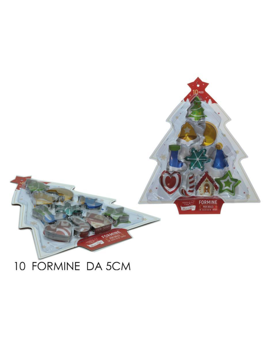 STEEL CHRISTMAS MOLDS 10 pieces