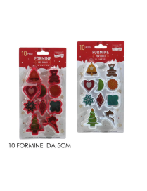 FORMINE NATALIZIE PLASTICA 10pezzi
