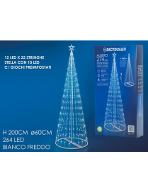 ALBERO 200cm CON 274 LED LUCE FREDDA