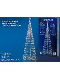 ALBERO 300cm CON 394 LED LUCE CALDA