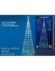 300cm TREE WITH 394 MULTICOLOR LIGHT LEDs