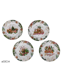 33cm ASSORTED GINGERBREAD DECORATION PLATE