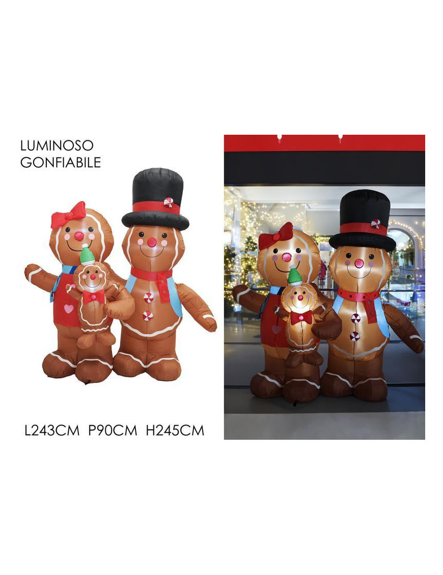 LINEA GONFIABILE FAMIGLIA PAN DI ZENZERO 245cm