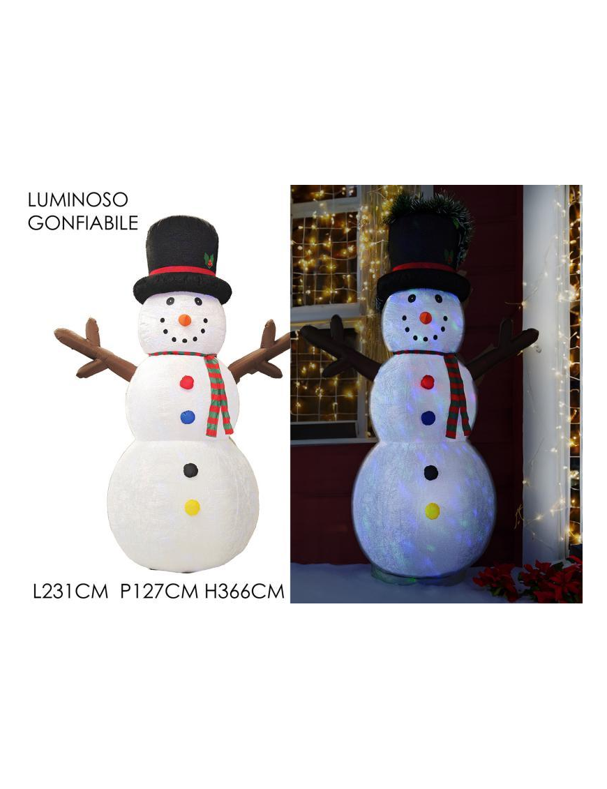INFLATABLE SNOWMAN LINE 360cm