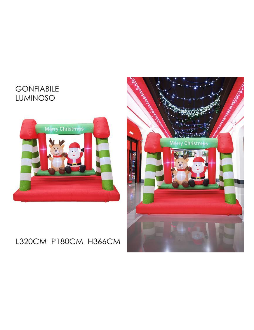 LINEA GONFIABILE ALTALENA CON BABBO+ELFO 240cm