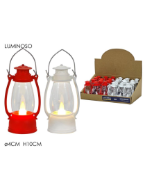 LANTERNA LUMINOSA BIANCA/ROSSA  4x4x10cm