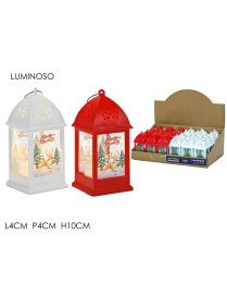 LANTERNA LUMINOSA BIANCA/ROSSA  4x4x10cm