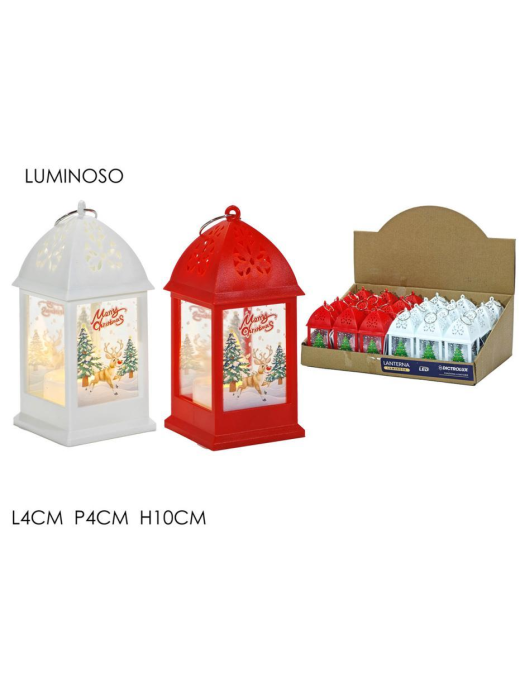 WHITE/RED LIGHT LANTERN 4x4x10cm