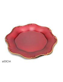 33cm RED/GOLD PLATE