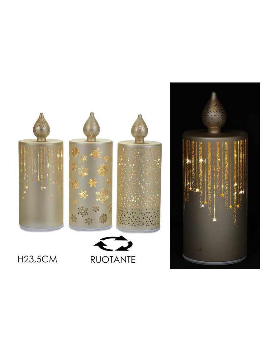 CANDELA LUMINOSA 23,5cm ORO