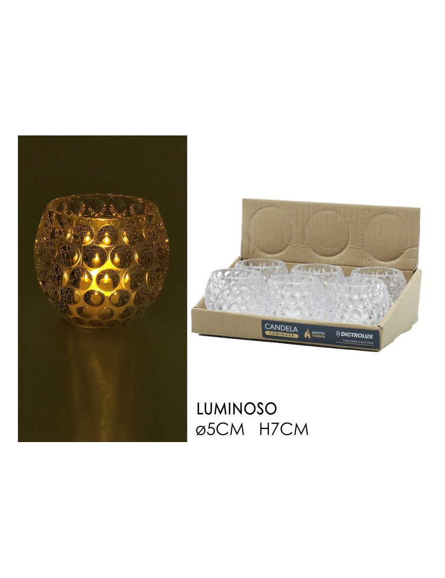 CANDLE WITH LIGHT 7cm