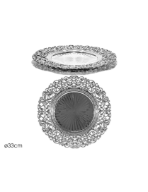 33cm SILVER WORKED PLATE