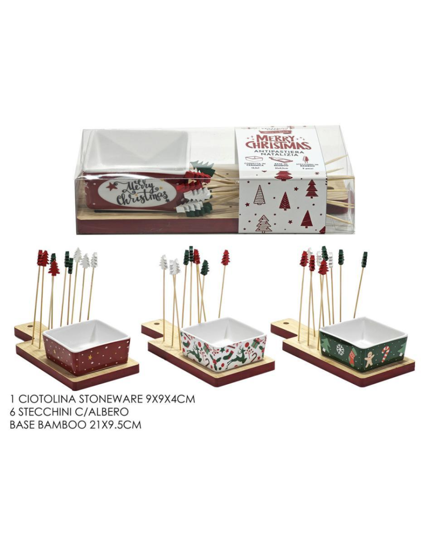 LINEA BAMBOO ANTIPASTIERA CON STECCHINI