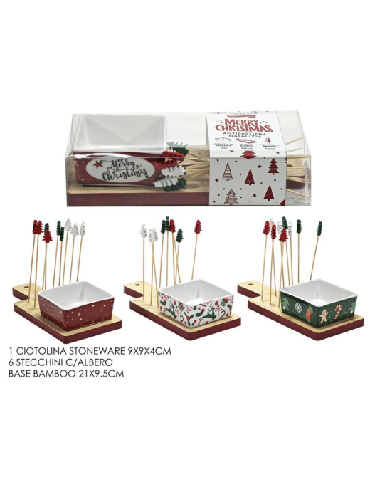 LINEA BAMBOO ANTIPASTIERA CON STECCHINI