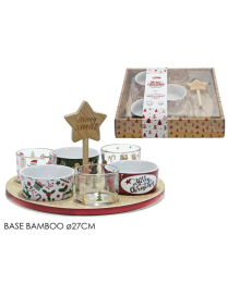 BAMBOO LINE 6-piece appetizer tray