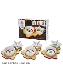 BAMBOO LINE 2-piece appetizer tray