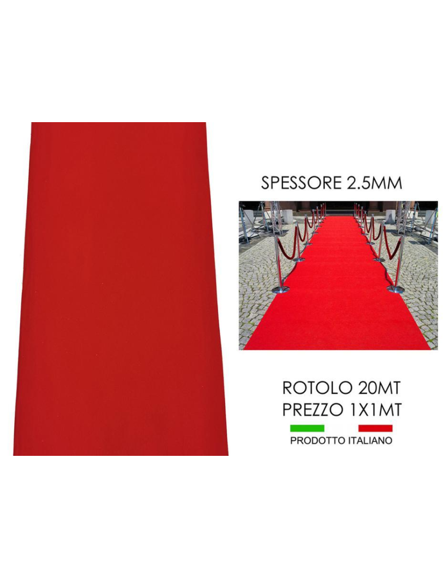 1x20mt RUNNER PLAIN RED