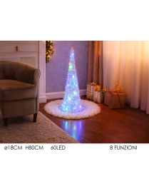 DEC.LED CONO C/ 60 LED 80cm 432842