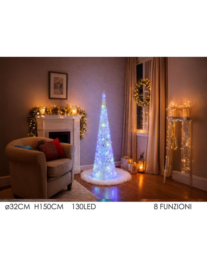 DEC.LED CONO C/130 LED 150cm 432845