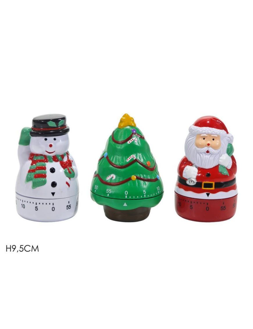 CHRISTMAS CHARACTERS KITCHEN TIMER 9.5cm